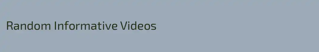 Random Informative Videos 